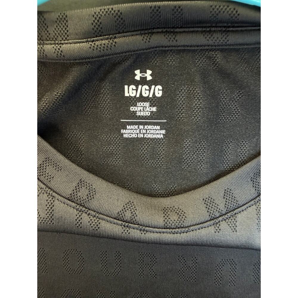 NWT Under Armour Women’s L Black Athletic Tee – Loose Fit Performance Shirt - Picture 4 of 5